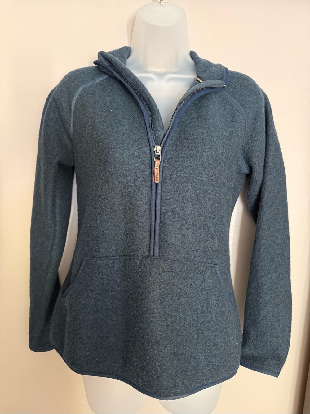 Smartwool Women's Slate Blue Half-Zip Pullover Hoodie